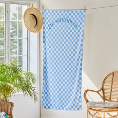 모던하우스 물흡수가 빠른 극세사 비치타월 70 x 150 cm, 블루체커보드, 1개 홈인테리어/수건/타월 반품 최저가 16,930원