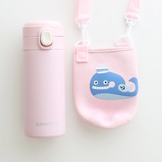 라임올리브 덕주방 원터치 텀블러 350ml + 파우치 세트, 핑크(텀블러),핑크(파우치) 주방용품/보온/보냉용품 반품 최저가 8,790원
