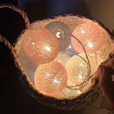 비바셀 가랜드 크리스마스 LED 코튼볼 40구 USB, 마카롱, 1개 홈인테리어/조명/스탠드 반품 최저가 6,210원