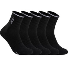 르까프 남성용 스포츠 쿠션 탑라인 컴포트핏 중목 양말, 블랙 + 화이트, 5개 스포츠/레저/기타스포츠 반품 최저가 7,850원