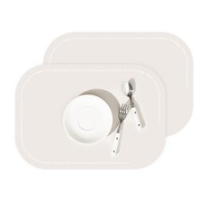 하루의공간 실리콘 식탁 매트, 아이보리, 43 x 30 cm, 2개 주방용품/주방잡화 반품 최저가 14,500원