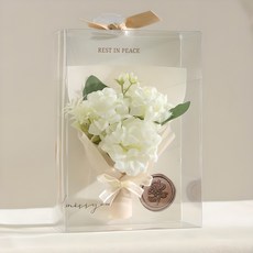 뷰티풀데코센스 조화 파스텔 퐁퐁 납골당 성묘 미니 꽃다발, 크림, 1개 홈인테리어/원예/가드닝 반품 최저가 6,140원