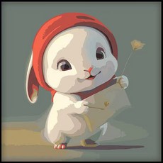 더웨일 DIY 유화 명화그리기 30 x 30 cm 토끼, 연애편지 토끼, 1개 문구/오피스/미술/화방용품 반품 최저가 8,750원