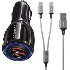 디지지 차량용 시거잭 35W + C타입 2라인 고속케이블 70cm 세트, D21-0809, 블랙 자동차용품/차량용 전자기기 반품 최저가 3,360원