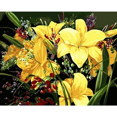 더웨일 DIY 유화 명화그리기 꽃향기 50 x 40 cm, 노란 군자란, 1개 문구/오피스/미술/화방용품 반품 최저가 5,080원