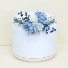 주앤지 조화 성묘꽃 납골당 유골함 리스 다알리아꽃, 화이트 블루, 1개 홈인테리어/원예/가드닝 반품 최저가 25,120원