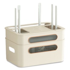 블루레이크 공유기 셋톱박스 케이블 정리함 2단, 1개, 미색 생활용품/생활전기용품 반품 최저가 11,310원