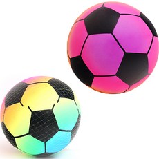 아가플러스 레인보우 축구공 탱탱 비치볼 2p, 19cm, 혼합색상, 2개 완구/취미/물놀이/계절완구 반품 최저가 3,400원