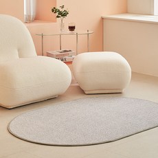 스칸디앤홈 먼지없는 크림투톤 단모 러그 거실 카페트 타원형 홈인테리어/FW 침구샵 반품 최저가 23,810원