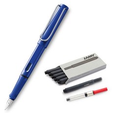 라미 만년필 사파리 기프트 케이스 세트, EF, 1세트, 블루 문구/오피스/필기류 반품 최저가 38,280원
