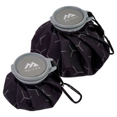 라이반 방수코팅 카라비너 걸이형 냉온 찜질 얼음 주머니 대형 7 x 21 cm + 소형 7 x 14 cm 세트 블랙, 1세트 생활용품/생활잡화 반품 최저가 14,870원