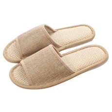 마켓감성 비비드 린넨 사계절용 실내 슬리퍼, 브라운, 2개 생활용품/생활잡화 반품 최저가 3,920원