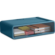 마켓플랜 세레니티 투명 수납함 대형, 네이비, 1개 생활용품/수납장/서랍장 반품 최저가 7,620원