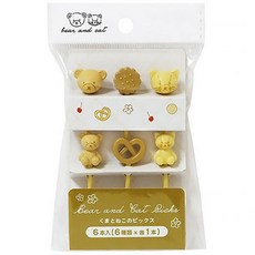 곰과 고양이 도시락픽 세트 MP020, 6개, 1세트 주방용품/주방조리도구 반품 최저가 3,650원
