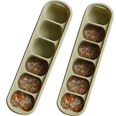실리가든 이유식 큐브 슬림 6구 보관용기, 올리브, 2개, 216ml 주방용품/밀폐저장/도시락 반품 최저가 16,190원