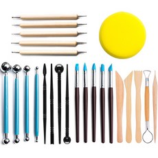 코히모 모델링 점토 공구 도예 용품 24종 세트 3W047 문구/오피스/미술/화방용품 반품 최저가 9,670원