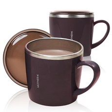 마더케이 국내제조 스테인리스 유아동 컵+뚜껑 세트, 바이올렛, 2세트, 250ml 출산/유아동/이유용품/유아식기 반품 최저가 16,270원