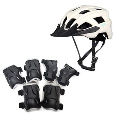 주트 서미트 헬멧 + 보호대 세트, 크림(헬멧), 블랙(보호대), 1개 스포츠/레저/기타스포츠 반품 최저가 20,620원