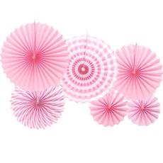 파티공구 파티팬데코 6종 세트, 핑크 문구/오피스/파티/이벤트 반품 최저가 4,200원