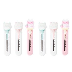 인디케이 귀요미 미니칼 3종 x 2p 세트, 혼합색상, 1세트 문구/오피스/학용품/수업준비 반품 최저가 7,580원