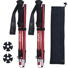 디유 듀랄루민 3단 접이식 초경량 등산스틱 2p + 전용케이스, 레드, 1세트 스포츠_레저/등산/아웃도어 반품 최저가 17,110원