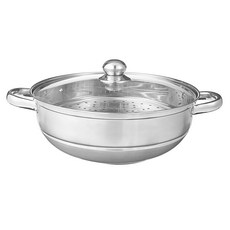 탐사 인덕션 사용 가능 3중 스테인리스 찜기 1단, 34cm, 1개 주방용품/찜솥/들통 반품 최저가 14,190원