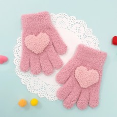 우주아이 아동용 하트빵빵 털장갑 출산/유아동/유아동패션 반품 최저가 7,460원
