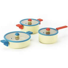 네오플램 인덕션 대니쉬 냄비세트 3종, 혼합색상, 편수냄비 18cm + 양수냄비 20cm+ 전골냄비 24cm, 1세트 주방용품/냄비/프라이팬 반품 최저가 102,650원