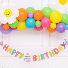 조이파티 귀여운 생일케익 레터가랜드, 혼합색상, 1개 문구/오피스/파티/이벤트 반품 최저가 4,600원