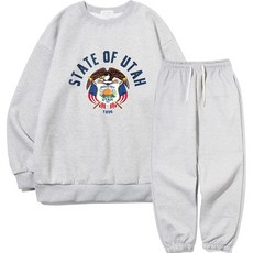 이지스튜디오 유타 스테이트 더블 맨투맨 + 팬츠 오버핏 트레이닝 상하의 세트 패션의류/잡화/남녀 공용 의류 반품 최저가 22,450원