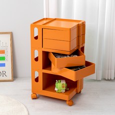 위드퍼니처 매직 이동식 회전 서랍 트롤리 2 4단, 오렌지 홈인테리어/싱글하우스 반품 최저가 78,310원