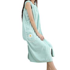 소니오 데이지 포켓 포근한 컬러감 원피스 샤워 가운 대형, 03 말차그린, 1개 홈인테리어/욕실용품 반품 최저가 9,920원