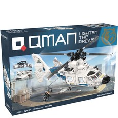 키즈팡팡 큐만 SWAT 순찰헬리콥터 블록, 혼합색상, 1개 완구/취미/블록놀이 반품 최저가 42,200원