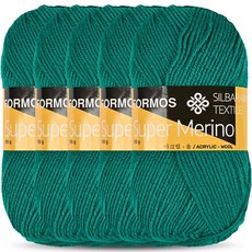 니뜨 슈퍼 메리노울 뜨개실 100g, 1105터키그린, 5개 홈인테리어/뜨개질용품 반품 최저가 23,100원
