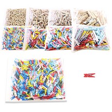 유니아트 나무집게 소 500p, 혼합색상, 1개 문구/오피스/미술/화방용품 반품 최저가 17,500원