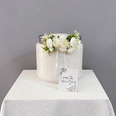 러블리팜 유골함 조화리스 + 손편지카드 세트, 화이트(A세트), 1개 홈인테리어/원예/가드닝 반품 최저가 15,670원