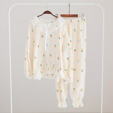 여성용 뽀송 레이스 긴팔 수면 잠옷 상하의 세트 패션의류/잡화/속옷/잠옷 반품 최저가 11,870원