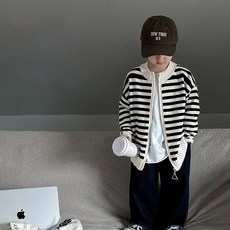 유블리 아동용 파피용 스트라이프 라운드넥 지퍼 집업 가디건 출산/유아동/유아동패션 반품 최저가 6,660원