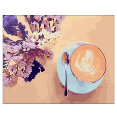 DIY그림그리기 캔버스도면 라떼한잔, 혼합 색상, 1개 문구/오피스/미술/화방용품 반품 최저가 5,700원