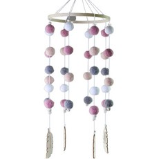 푸트로랩 바람 종소리 모빌, 로즈퍼플, 1개 출산/유아동/출산준비물/선물 반품 최저가 9,460원