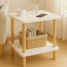 제이유엔비아이 스퀘어 협탁 사각 사이드 테이블, 화이트 홈인테리어/가구 반품 최저가 15,240원