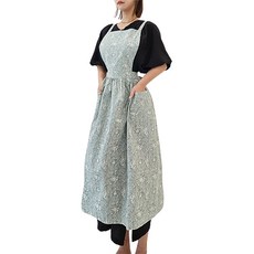 헬로젬 꽃무늬 원피스 롱 앞치마, 민트, 1개 주방용품/주방잡화 반품 최저가 10,810원