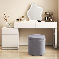 머니풀 마카롱 수납 패브릭 화장대 스툴, 그레이, 1개 홈인테리어/의자/소파 반품 최저가 15,120원