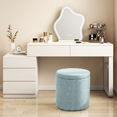 머니풀 마카롱 수납 패브릭 화장대 스툴, 민트그레이, 1개 undefined/undefined 반품 최저가 16,750원