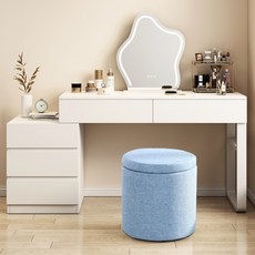 머니풀 마카롱 수납 패브릭 화장대 스툴, 블루, 1개 undefined/undefined 반품 최저가 16,980원