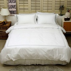 마마즈홈 이집시안 80수 호텔 침구 이불 베개 기본 세트, 화이트 + 실버, 이불커버+베개커버 세트 홈인테리어/FW 침구샵 반품 최저가 101,370원