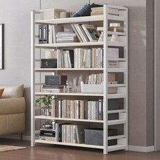 가구느낌 리버책장, 화이트화이트, 6단 홈인테리어/가구 반품 최저가 78,460원