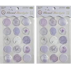 올리브파티 입체 청첩장 실링왁스 스티커 플라워 다꾸 15p 세트, 퍼플, 2세트 문구/오피스/데코/포장용품 반품 최저가 4,780원