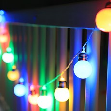 조아트 감성 캠핑 LED 조명 큰 소켓 알전구 30구 1.1m, 컬러, 1개 홈인테리어/조명/스탠드 반품 최저가 7,000원