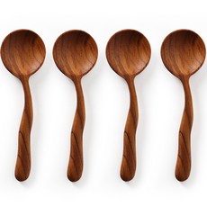 나무공방 티크우드 통원목 요거트 스푼, 4개, 단품 주방용품/주전자/커피/티용품 반품 최저가 14,200원